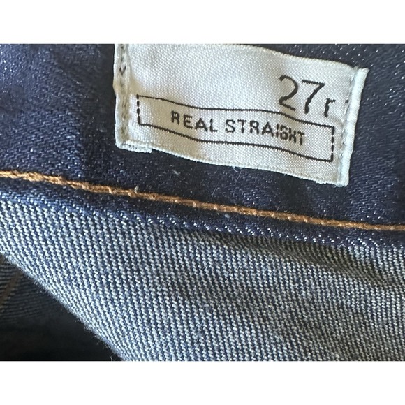 Gap 1969 Real Straight Jeans Women's Size 27R Dark Wash Stretch Denim Mid Rise - Picture 5 of 6